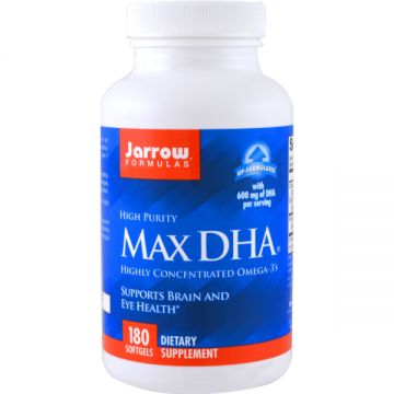 Jarrow Formulas Max DHA 180 kaps. - Wsparcie pracy mózgu i wzroku