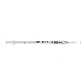 Strzykawka insulinowa trzyczęściowa KD-Ject III  1ml/40 j.m. z igłą 0,40x13mm - U40 (100szt)