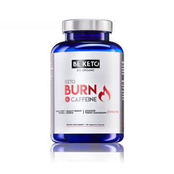 BeKeto Keto Burn z Kofeiną – Zmniejsz apetyt i zrzuć zbędne kilogramy – spalacz tłuszczu – 180 kapsułek