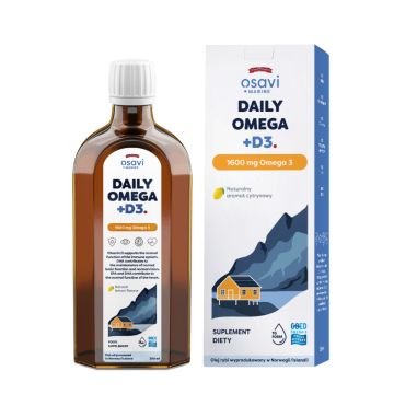 Osavi - Marine Daily Omega + D3, 1600mg Omega 3 Cytryna - 250 ml
