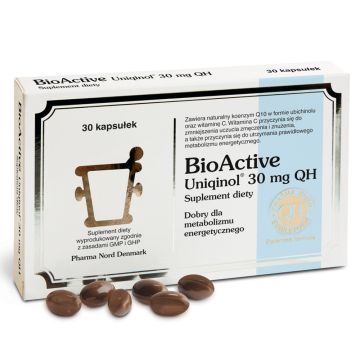Pharma Nord BioActive Q10 Uniqinol 30 mg QH -Prawidłowy metabolizm energetyczny-30 kaps.