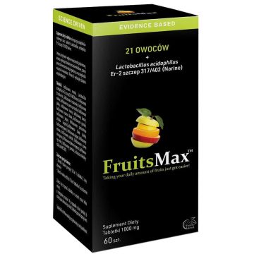 Narine FruitsMax 1000 mg. - Wspomaga pracę organizmu - 60 tabletek