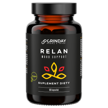 Grinday Relan - Naturalny antydepresant na stres i uspokojenie - 60 kapsułek