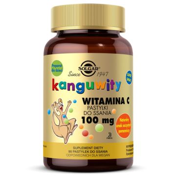 Solgar - Kanguwity witamina C dla dzieci 100 mg - 90 pastylek do ssania
