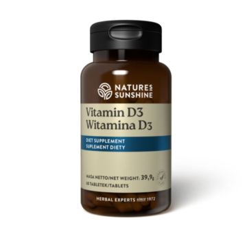 Nature's Sunshine Witamina D3 - Naturalne źródło odporności i witalności - 60 tabletek