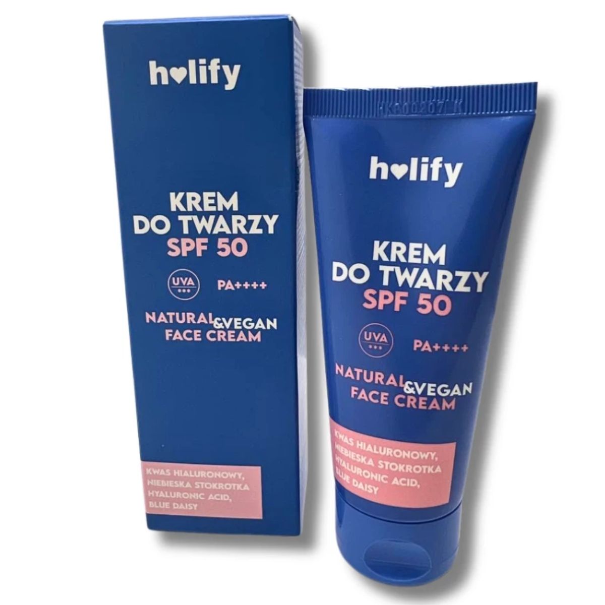 Holify Krem do twarzy Hialuronowy SPF 50 - Nawilżenie i ochrona - 50ml
