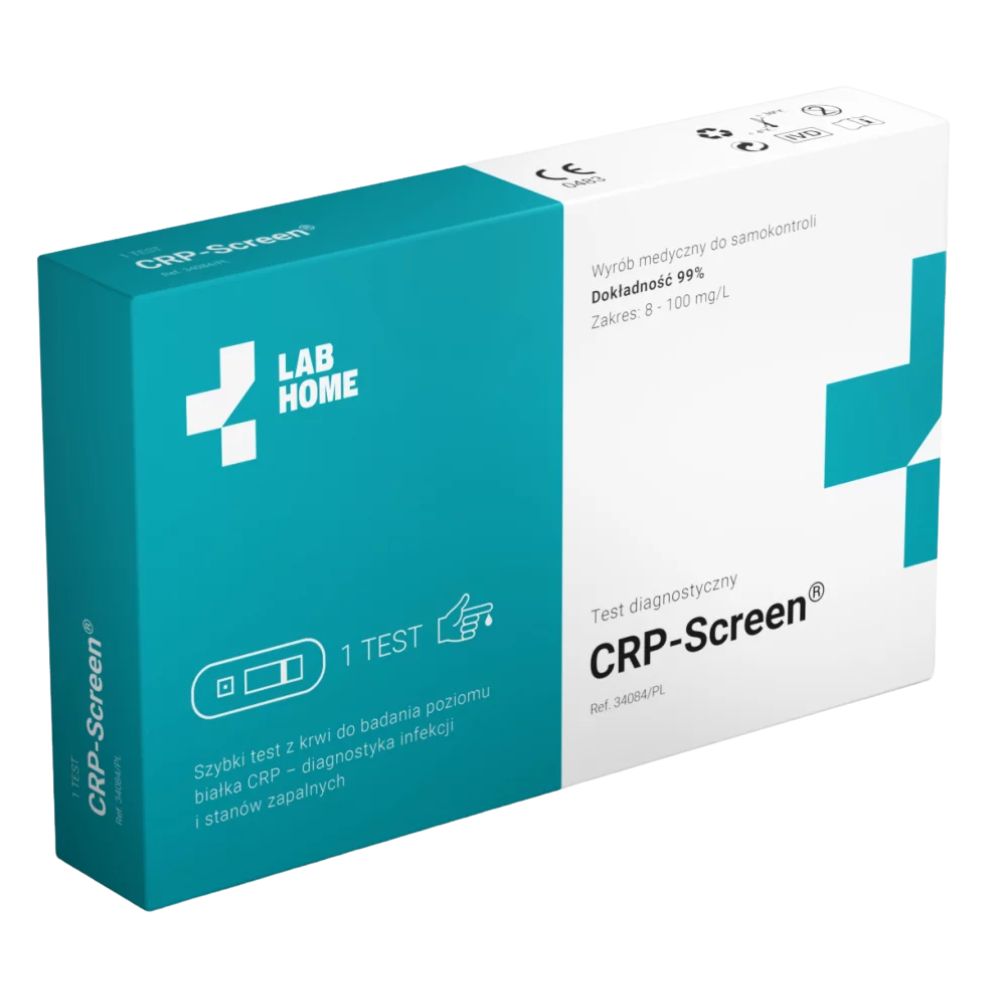 Szybki test CRP ultraczuły 4 zakresy wyniku LABHOME CRP Screen