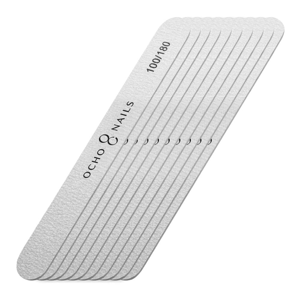 Pilnik prosty slim wąski do paznokci 100/180 Ocho Nails - 10 szt.