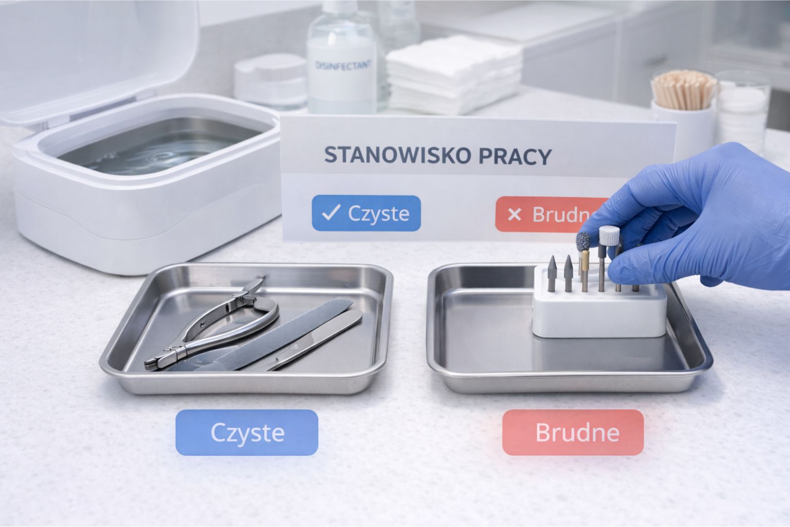 Stanowisko do opracowania frezarki po zakończonym zabiegu