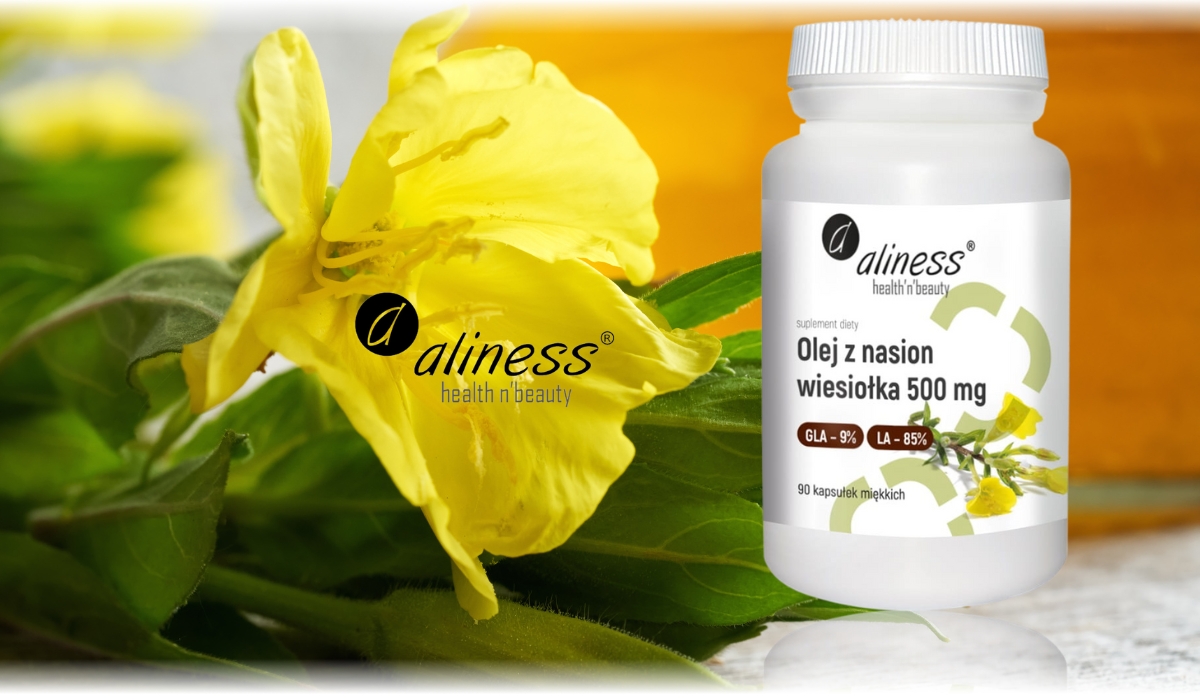 Aliness - Olej z nasion wiesiołka 9%/85% 500 mg - 90 kapsułek